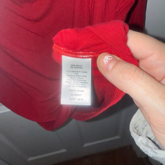 Talbots NWT 3/4 sleeve Burgundy Red Blouse 2x thin stretchy comfort casual solid - Picture 4 of 6